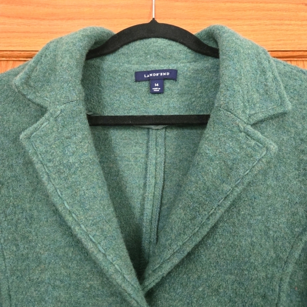 Lands End Wool Blazer size 14 - Picture 3 of 7